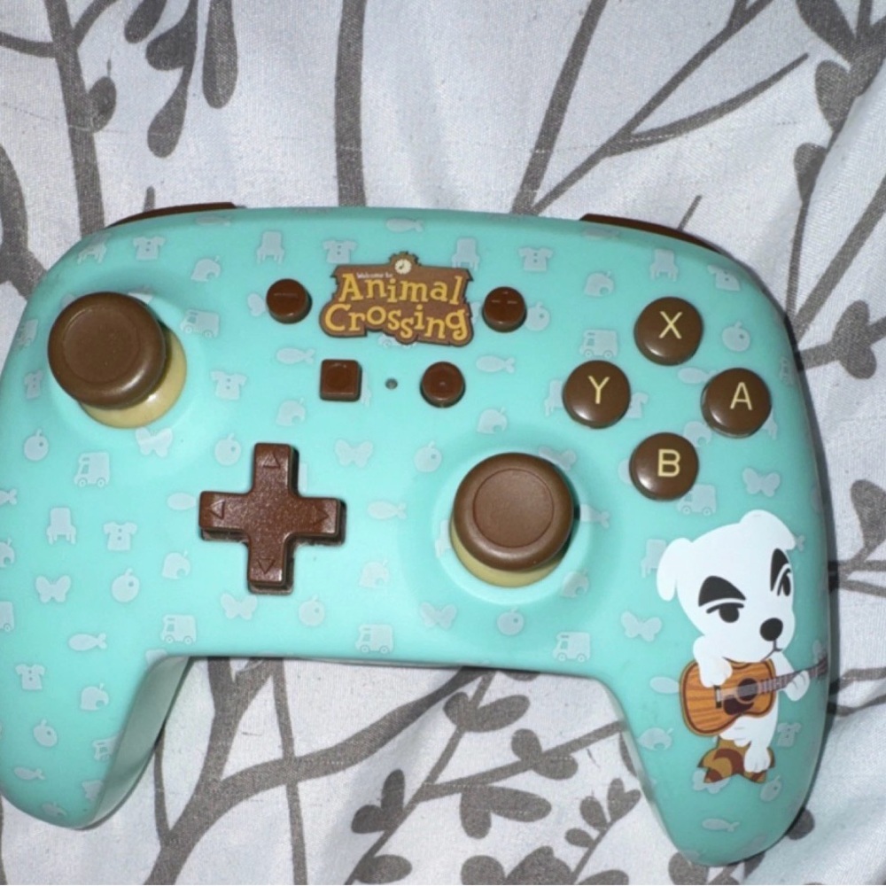 PowerA Animal Crossing Wireless Controller Turquoise Brown for Nintendo Switch
